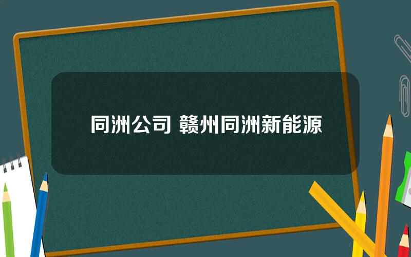 同洲公司 赣州同洲新能源